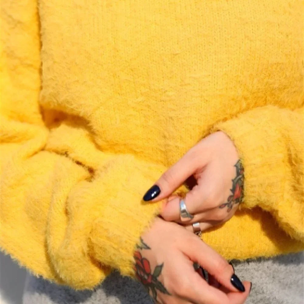 Fuzzy Knit Turtleneck